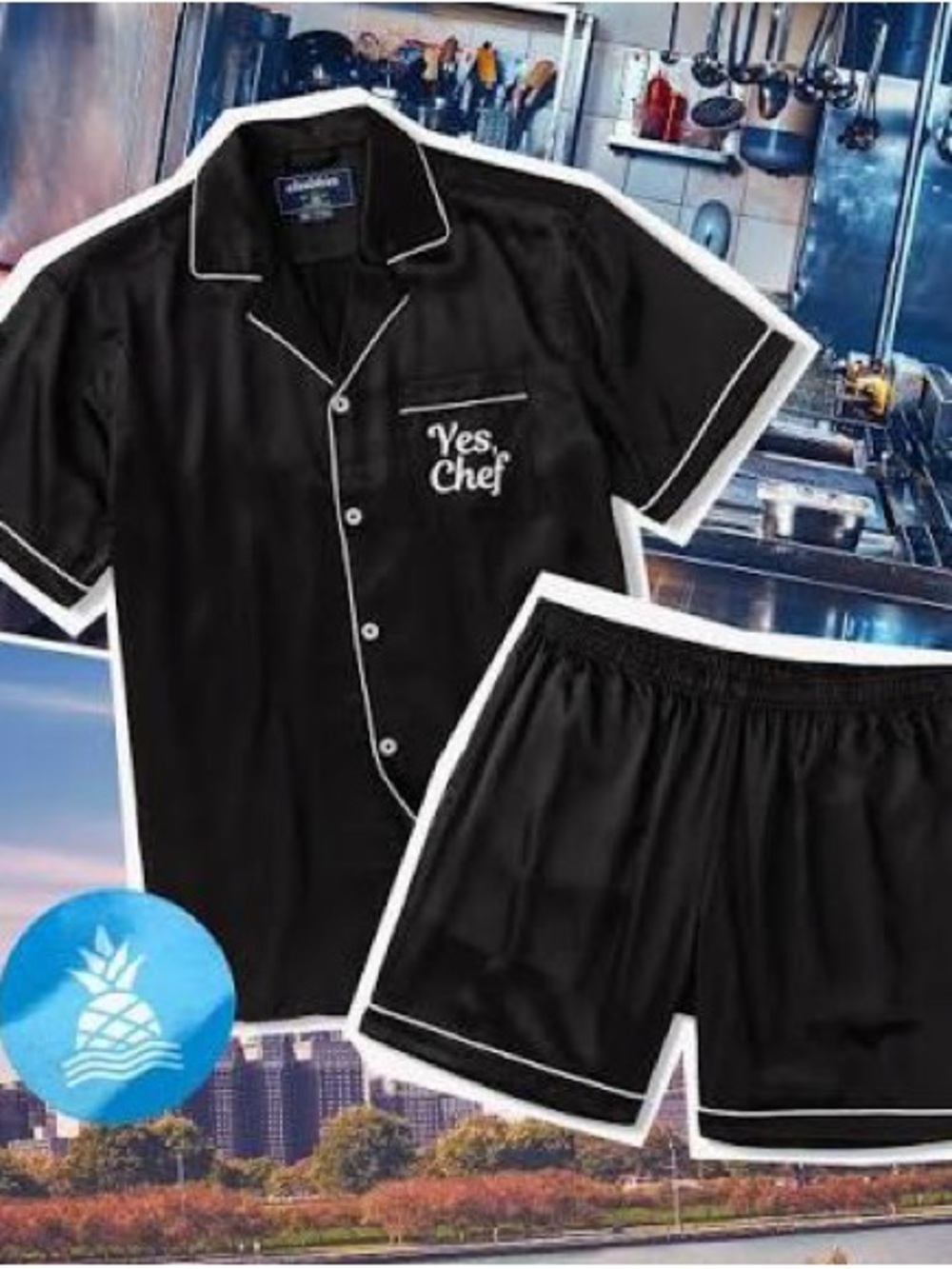chubbies: Black “yes chef!” Pajamas size Small Men’s